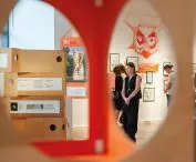  exhibition display during the opening and guided tour by Jakub Szczęsny