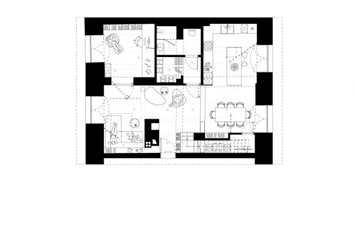 Functional layout of the first floor