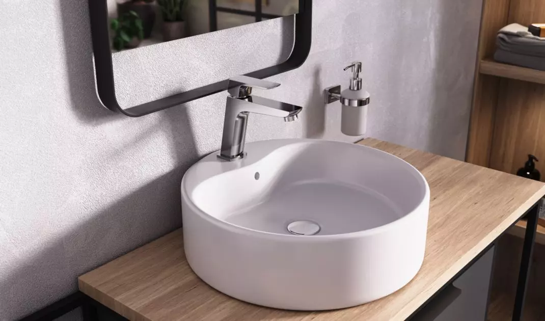 The bathroom faucet is responsible for supplying water and regulating its temperature and flow.