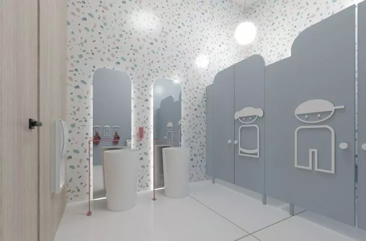 Interior of the children's toilet