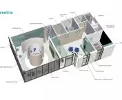 Design of sensory-therapeutic space, axonometry