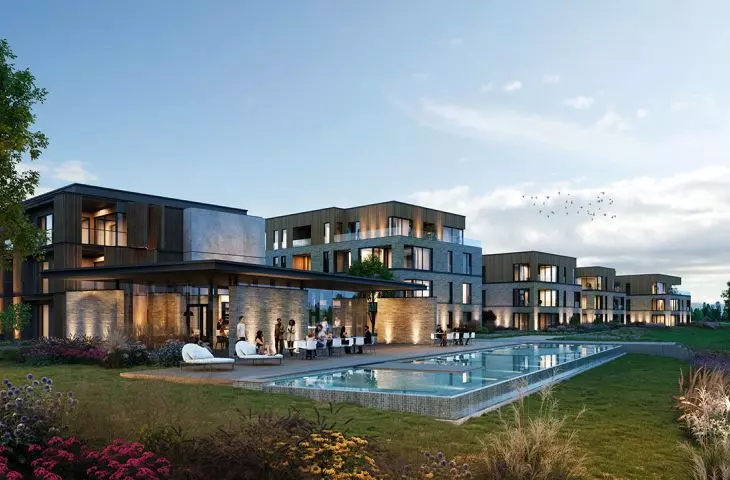 Malta View complex on Lake Malta in Poznań, visualization, proj. CDF Architekci