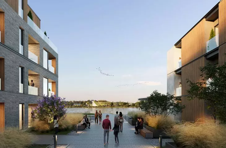 Malta View complex on Lake Malta in Poznań, visualization, proj. CDF Architekci
