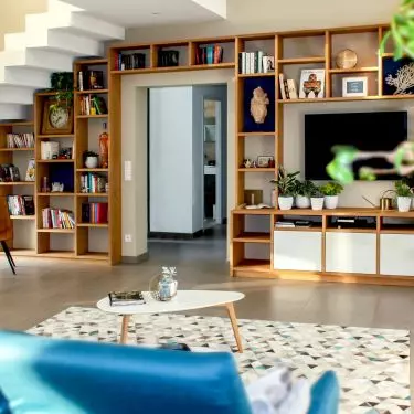 ) Custom-made furniture will allow you to maximize the use of space, especially for slanted ceilings or spaces under the stairs. 