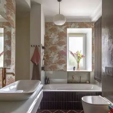 Bathroom design is extremely feminine