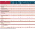 matrix compiling the solutions indicated in the standards