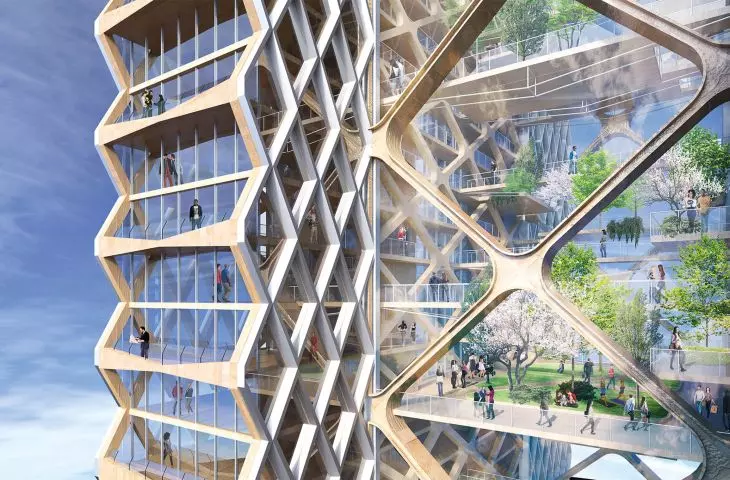 Visualization of River Beech Tower in Chicago, Illinois, proj.: Perkins & Will