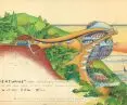 Elevation and cross-section through the entrance tunnel of the 