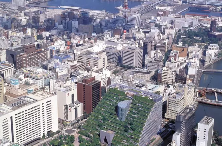 Prefectural International Hall, Fukuoka, Japonia, proj.: Emilio Ambasz, 1990