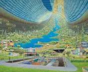 torus Stanforda, widok wnętrza proj.: Don Davis, 1975