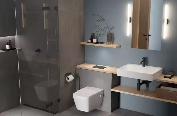 The alcove is a great place for a shower