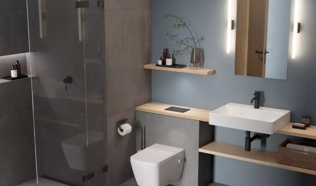 The alcove is a great place for a shower