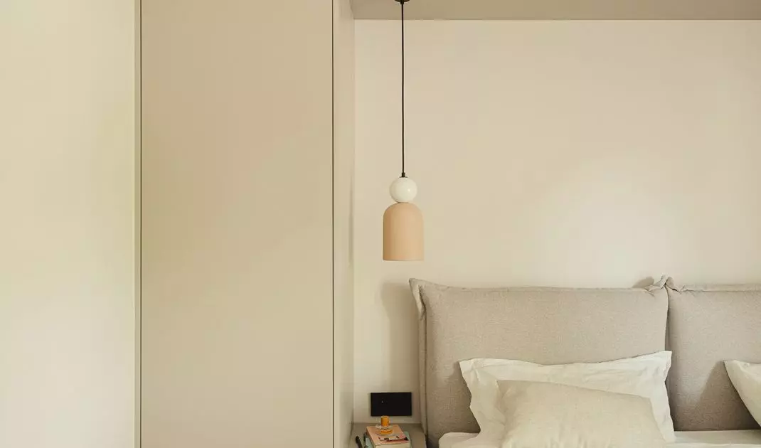 The arrangement of the apartment is calm and soothing