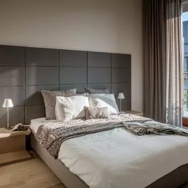Apartment combines home, office and business meeting place