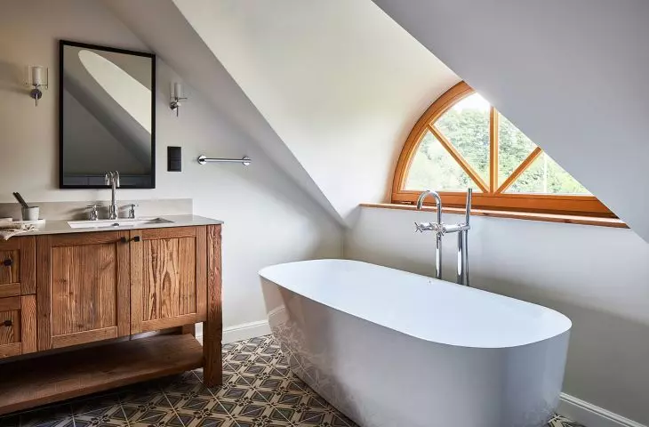 The girls have one large bathroom at their disposal