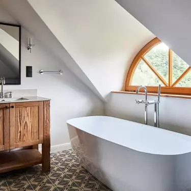 The girls have one large bathroom at their disposal