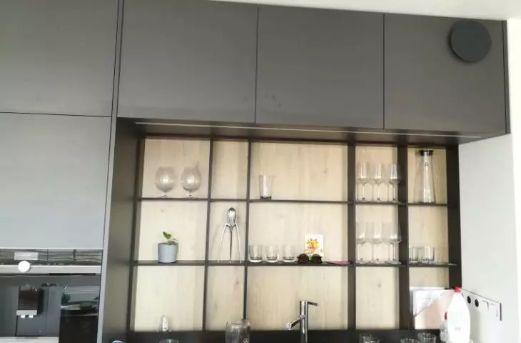The valves blend in perfectly with the furniture fittings