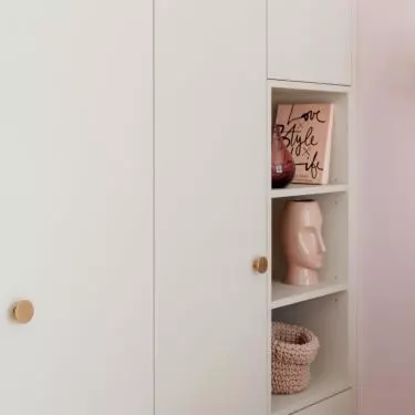 The development also includes open shelves 