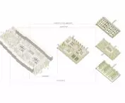 Location of the project in spaces between blocks