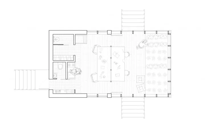 Gathering House, first floor plan
