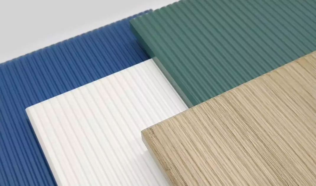 Fluted fronts have a decorative pattern of grooves, usually in the form of geometric or organic patterns.