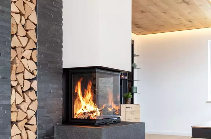 Three-sided fireplace UKA 37/55/37/57 - Pappenheim - Germany