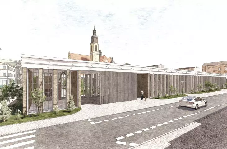 Widok na bryłę budynku