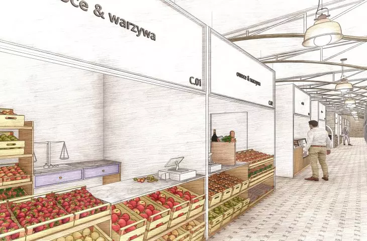 Fruit and vegetable stand
