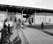 playground and sports pavilion