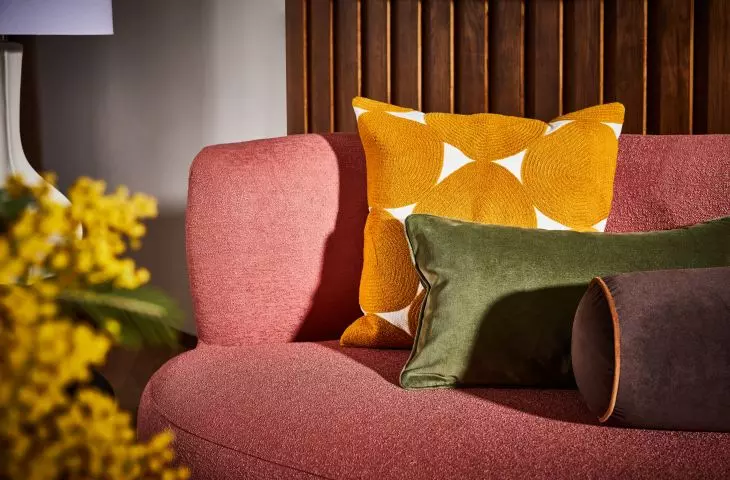 Warm colors are the hallmark of a 1970s interior.