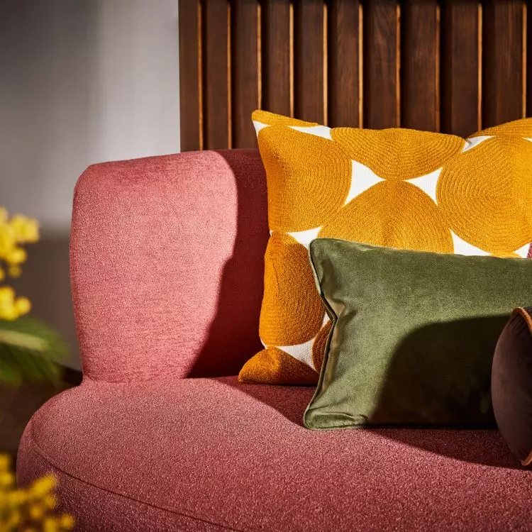 Warm colors are the hallmark of a 1970s interior.