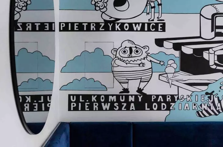 ilustracje przedstawiającą powstanie lodziarni stworzył Krzysztof Gałek