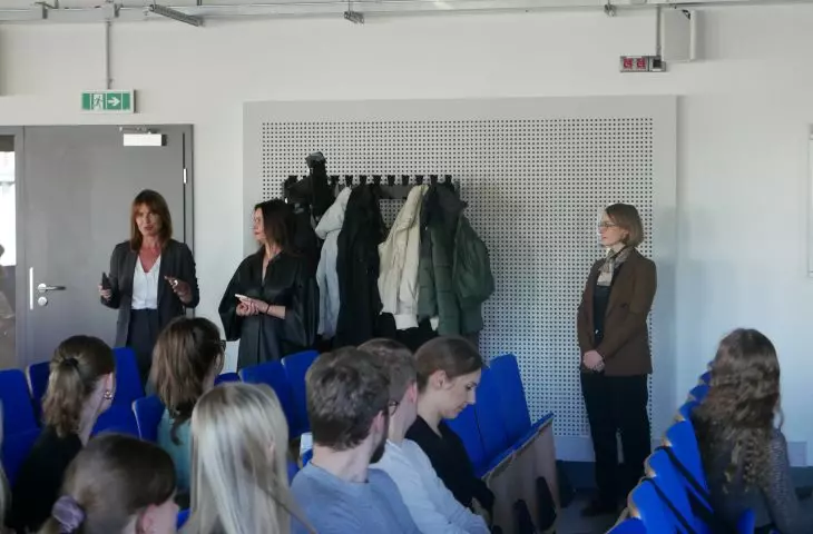 From left: associate dean for education Dr. Agata Gawlik, Prof. PP, A&B editor-in-chief Malgorzata Tomczak, Dr. Ewa Angoneze-Grela