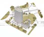 Axonometry of the designed building