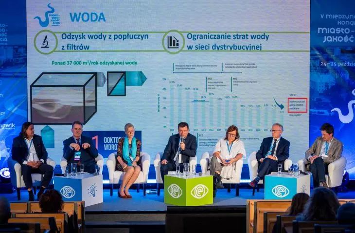 paneliści i panelistki sesji dotyczącej włączania sektora wodnego do gospodarki obiegu zamkniętego