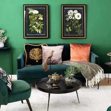 Juxtapose different shades of green