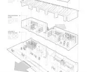  The new life of Cascina Lossano, axonometry of the porch / vineyard