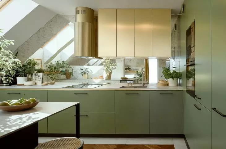 Otulony promieniami słońca. Rodzinny apartament w stylu urban jungle