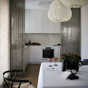 The space has been divided by glass walls
