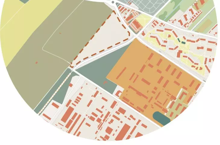 Estate in Gliwice, analysis of green areas