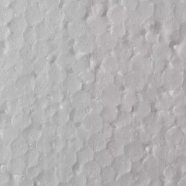 Air is as much as 98% of the volume of polystyrene foam! It is the air bubbles that form a barrier to temperature and determine its insulating properties