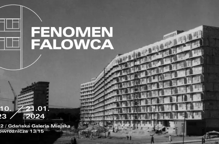 Plakat promujący wystawę Fenomen Falowca w Gdańskiej Galerii Miejskiej