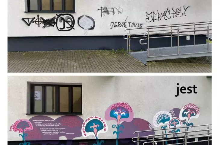 ten nośnik został wybrany świadomie — nietrwały, a z drugiej działający jak wall w social mediach, codziennie widziany przez dziesiątki ludzi. 