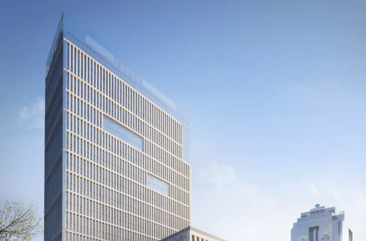 visualization of the Polish Post Office skyscraper