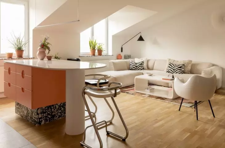 Catherine Burak's apartment is located in the attic of an apartment building