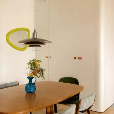 The interior is filled with vintage elements and design gems
