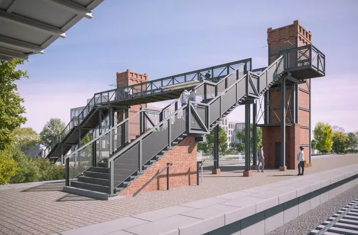 Footbridge construction project