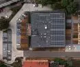 photovoltaic panels were placed on the roof of the building