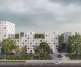 Visualization from the side of Grójecka Street