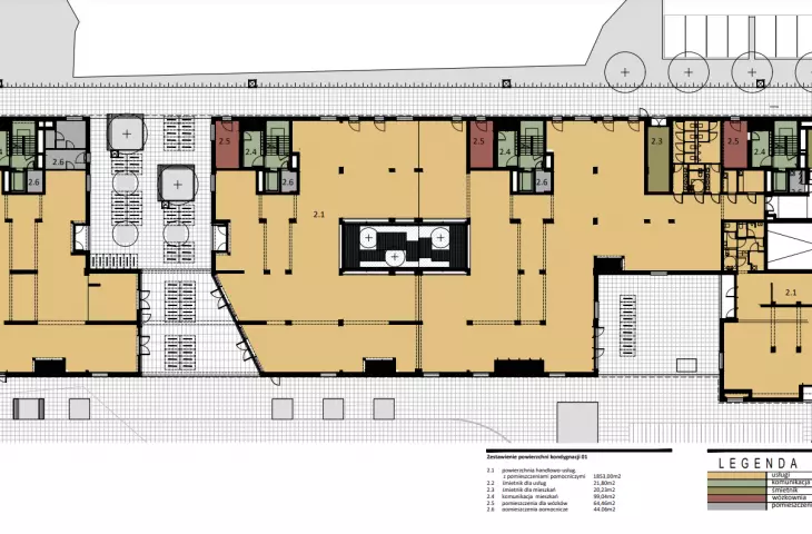 First floor plan of services